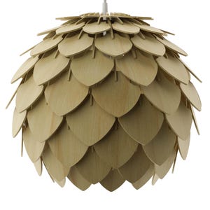 Natural birch Wooden pendant lighting wooden ceiling light pinecone lamp wood lamp shade handmade light, chandelier lighting dining room