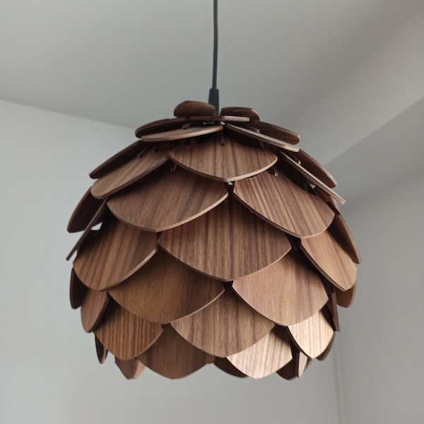 Natural Walnut Radiance: Illuminate Your Space with the Warmth and Charm of Our Handcrafted Lampshades