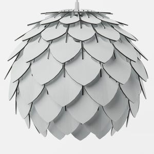 White color Wooden pendant lighting wooden ceiling light pinecone lamp wood lamp shade handmade light, chandelier lighting dining room
