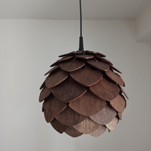 Holz Pendelleuchte / kleine Holzlampe / Kronleuchter Beleuchtung / Deckenlampe / Industrielle Lampe / Holzlampe