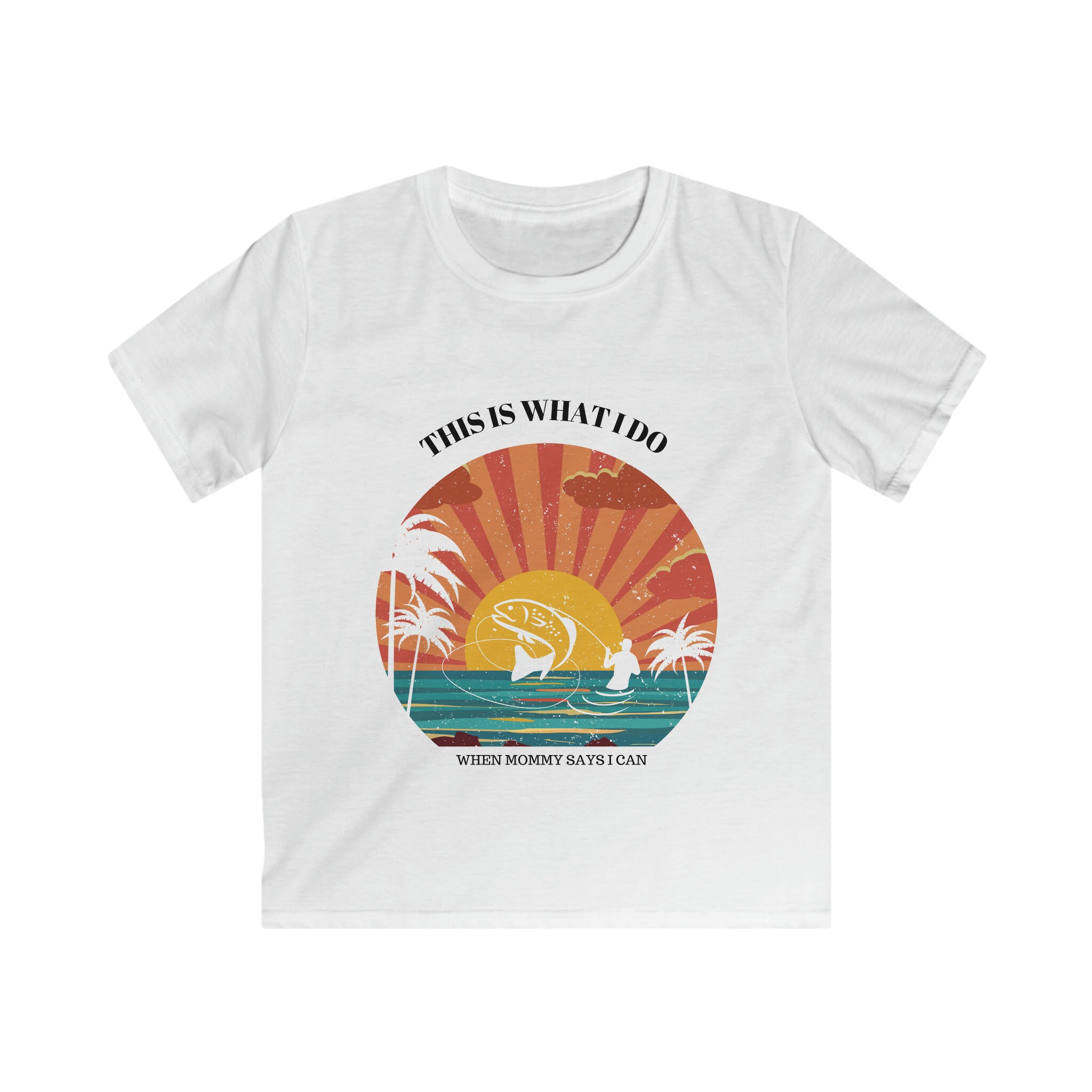 Kids Tee Fishing Shirt Custom Fishing T-shirt Love Fishing and Outdoors 