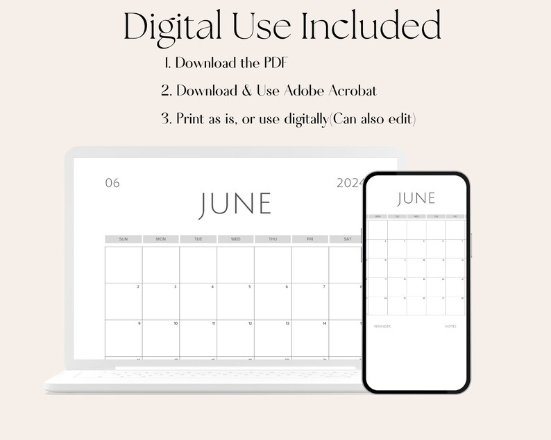 June 2024 Calendar, Monthly Calendar, 2024 Calendar, 2024, June Monthly