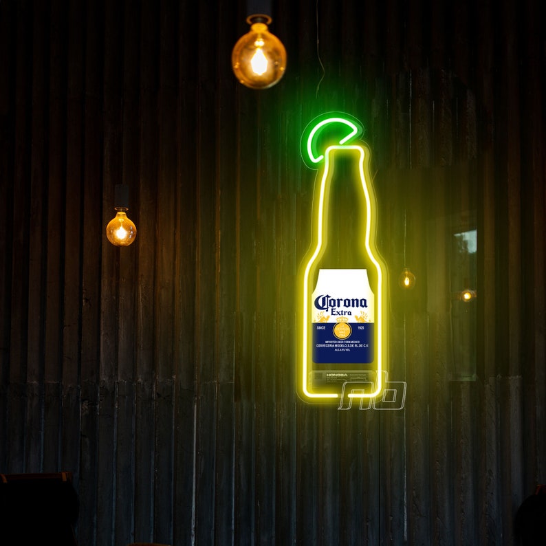 Beer Bar Corona Extra Custom Real Glass Neon Wall Hanging Signs Beer