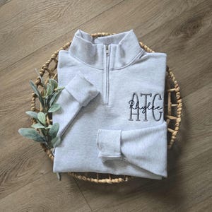 Certified Athletic Trainer Gift, ATC or AT Gift, Athletic Trainer Quarter Zip Pullover Sweatshirt, Personalized Athletic Trainer Shirt