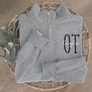 Occupational Therapy Shirt, OT or COTA grad Gift, Occupational Therapy Sweatshirt, Occupational Therapy Quarter Zip, Embroidered OTA apparel