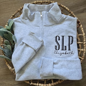 SLP Sweatshirt, SLP Quarter Zip, Speech Language Pathologist Shirt, Speech Therapy Sweatshirt, SLP Gift, Speech Language Pathology Sweater