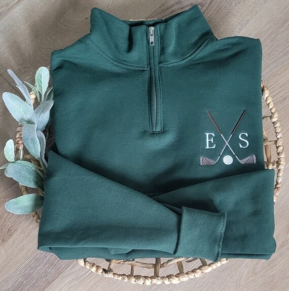 Monogrammed Golf Sweatshirt, Quarter Zip Golf Shirt, Golf Team Sweater, Golf Team Jacket, Embroidered Golf Gift, Golf Pullover Sweatshirt