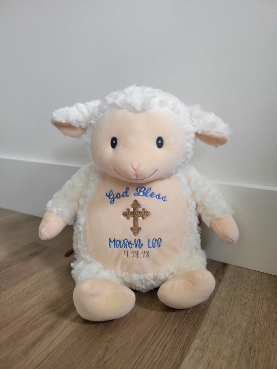 Baptism Gift for Boy or Girl, Personalized Baptism Gift, Stuffed Animal