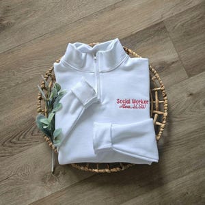 Social Worker Shirt, MSW Sweater, School Social Worker Shirt, LMSW Sweatshirt, Gift for MSW or lsw, Social Worker Quarter Zip Sweatshirt