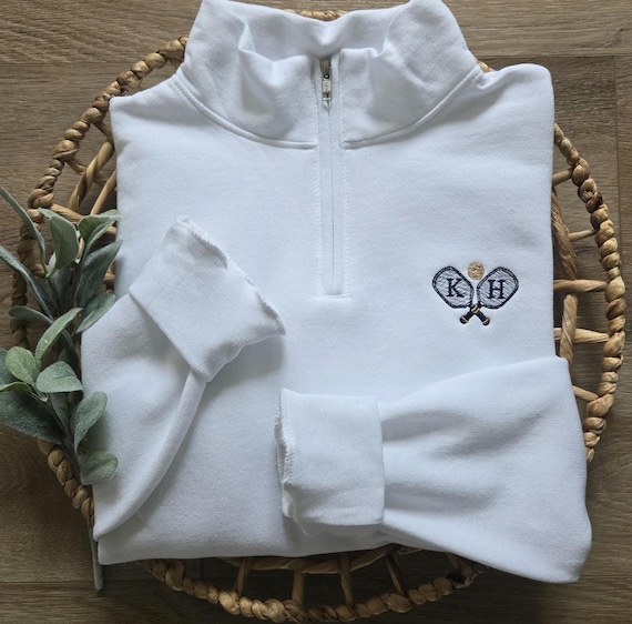 Pickleball Embroidered Quarter Zip Sweatshirt, Custom Pickleball Sweatshirt, Pickleball Gift Idea, Pickleball Shirt, Gift Pickleball Player