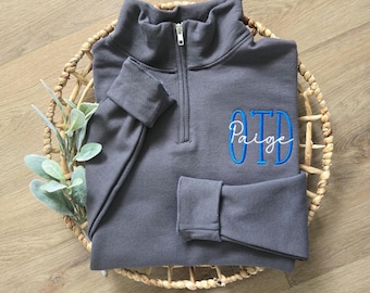 Occupational Therapy Quarter Zip Sweatshirt for Male or Female, Grad Gift for COTA or OT, Personalized Therapy Office or Therapy Team Shirt