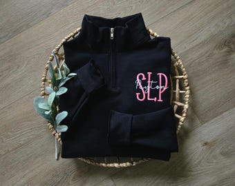 Speech Language Pathologist Shirt, SLP Sweatshirt, SLP Quarter Zip Sweatshirt, Speech Therapy Sweatshirt, SLP Gift, Speech Pathologist Gift