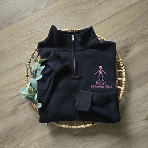 Sudadera con cremallera de un cuarto para técnico radiólogo, regalo para tecnólogo radiológico, jersey de diagnóstico por imagen, ropa para técnico radiólogo, suéter RT, técnico de rayos X