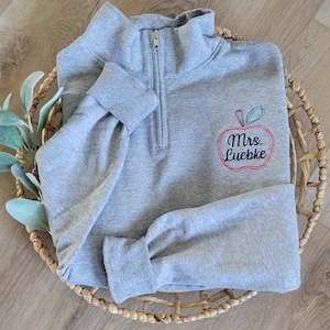 Teacher Quarter Zip Sweatshirt, Teacher Team Shirt, Graduation Gift for Teacher, Appreciation Gift for Tutor, Personalized Teacher Gift