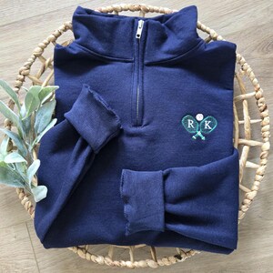 Pickleball Embroidered Quarter Zip Sweatshirt, Custom Pickleball Sweatshirt, Pickleball Gift Idea, Pickleball Shirt, Gift Pickleball Player image 2