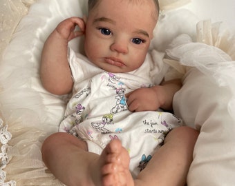 CUSTOM Beautiful Baby Girl awake  hand-painted reborn doll by Honey Gowing