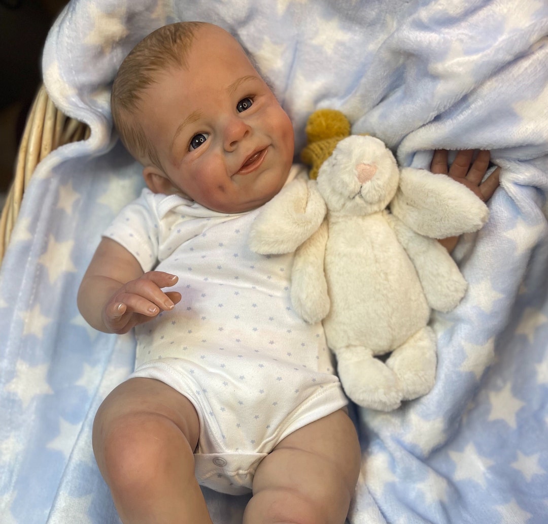 CUSTOM Chunky Baby Boy Smiling Hand painted Reborn Doll By Honey Gowing custom-chunky-baby-boy-smiling-hand-painted-reborn-doll-by-honey-gowing