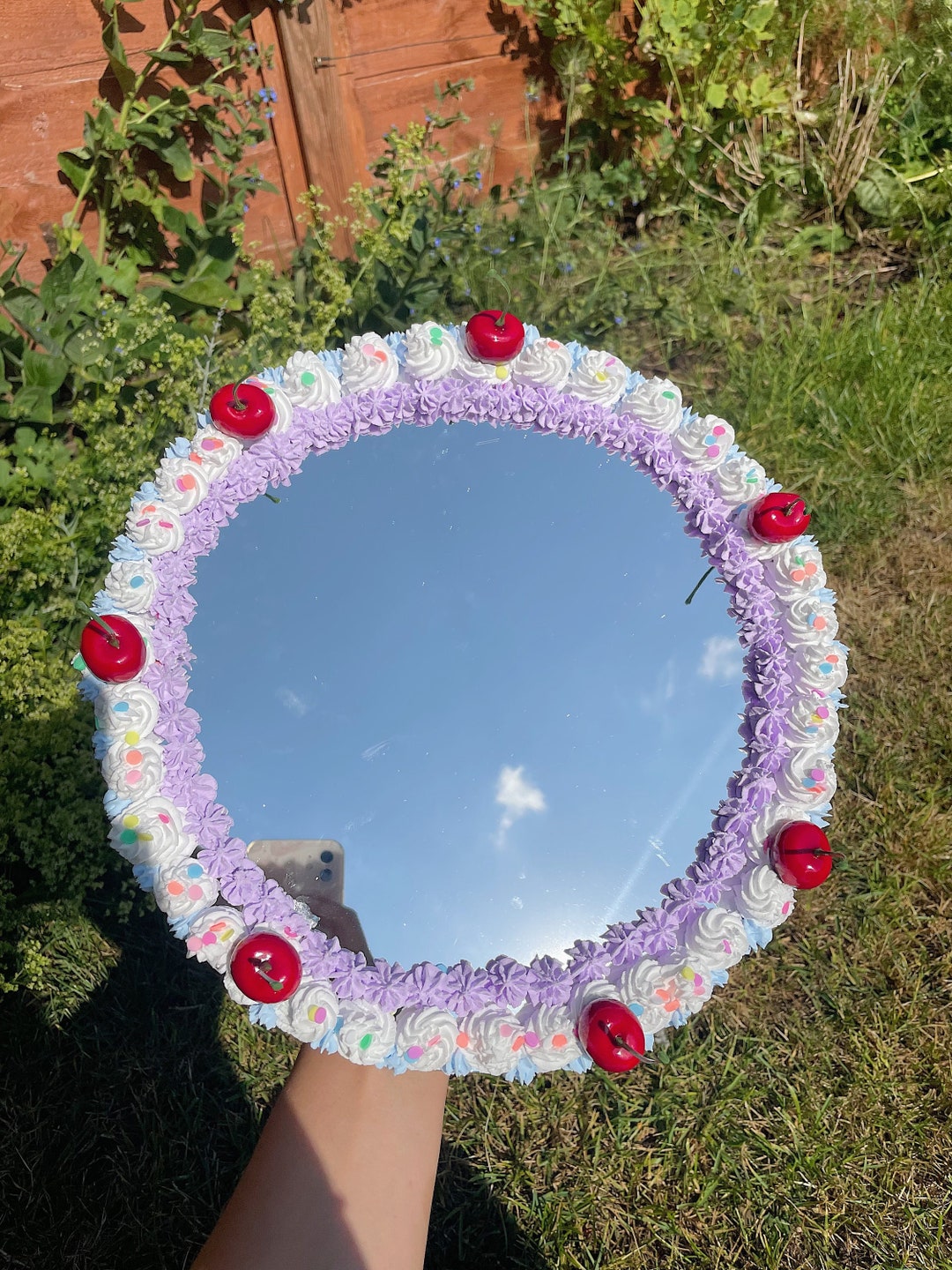 Beautiful Circle Fake Cake Mirror 11.7 Diameter Stick up Etsy UK