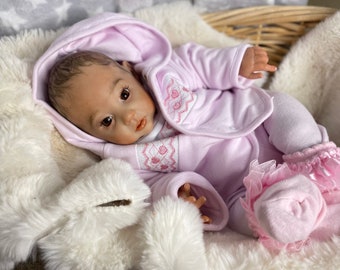 CUSTOM Schöne Baby Girl wach handbemalte Reborn-Puppe gemalt Haare von Honey Gowing