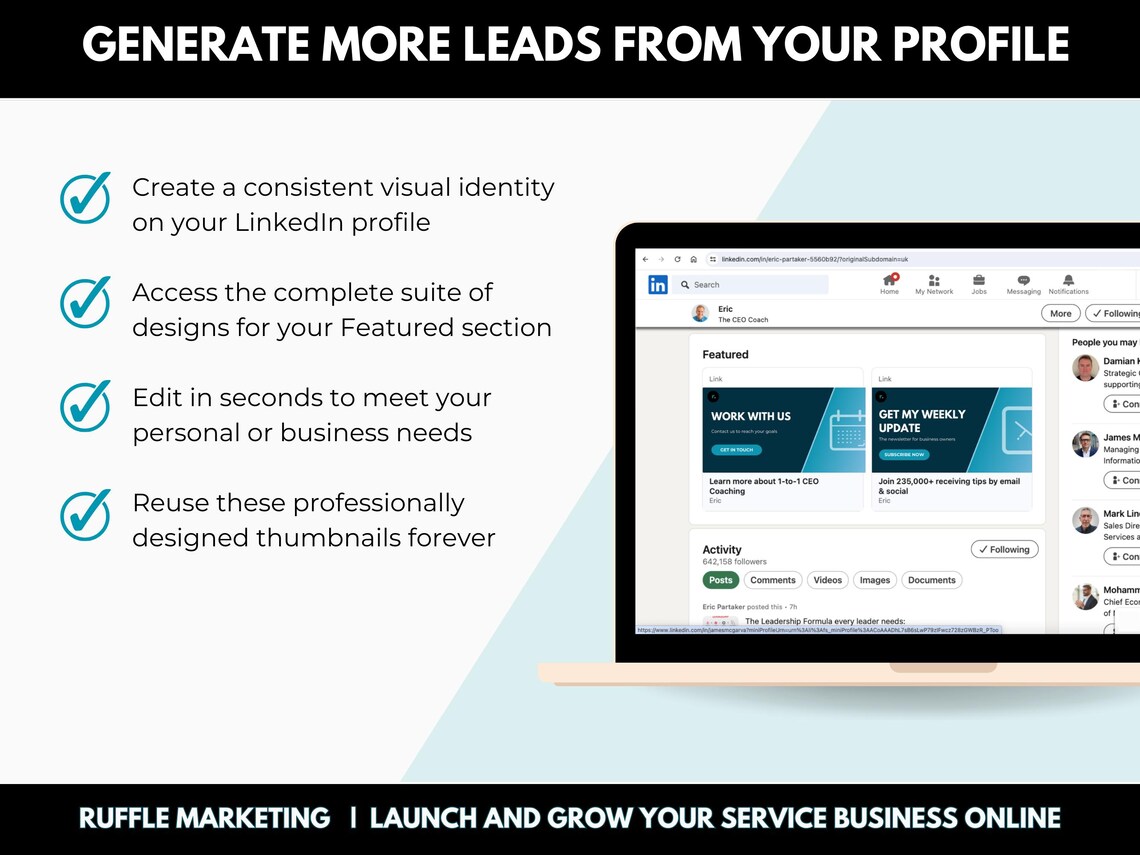 Linkedin Featured Section Thumbnails Canva Templates, Linkedin Profile ...