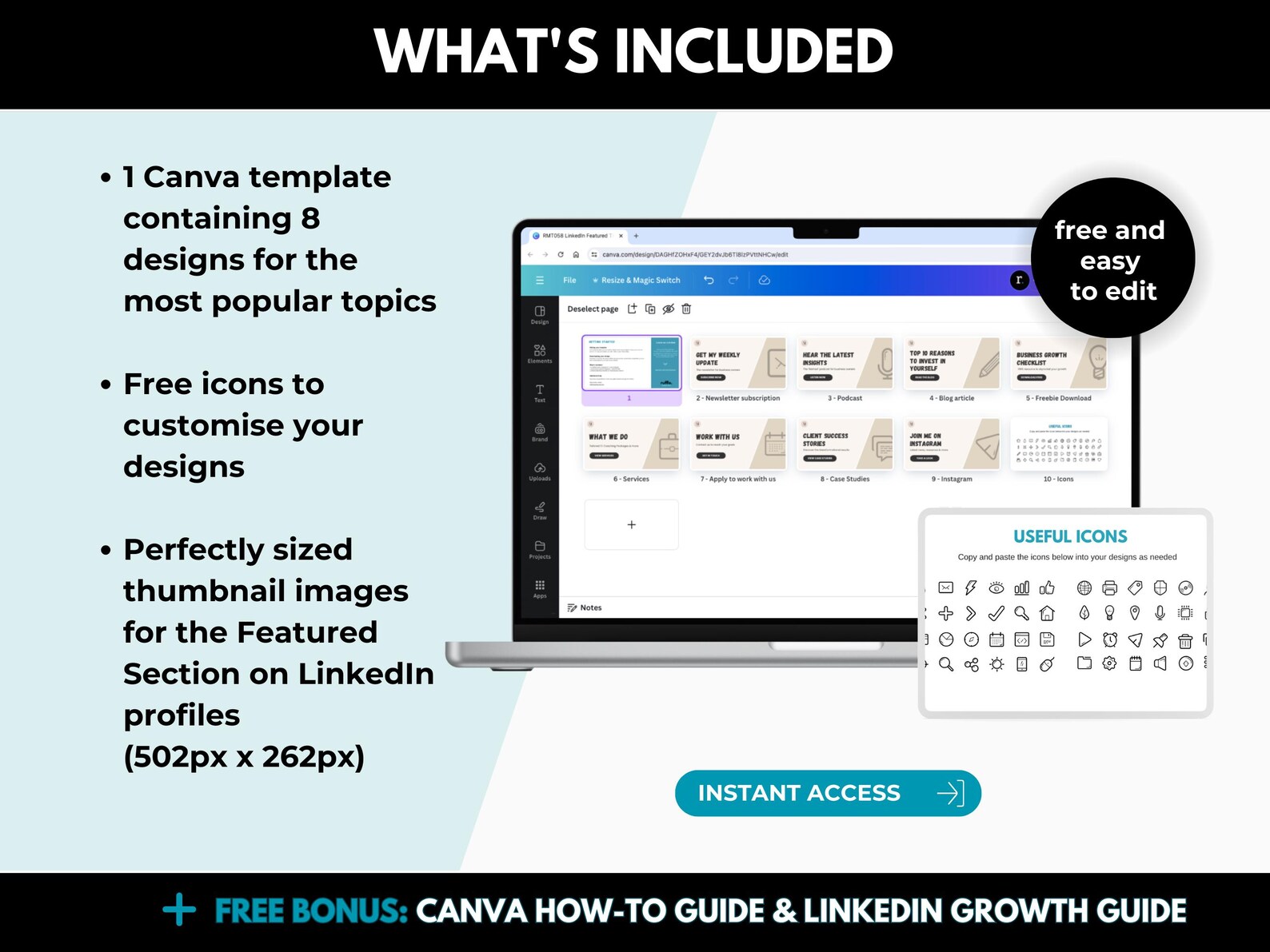 Linkedin Featured Section Images Editable Canva Template, Linkedin ...