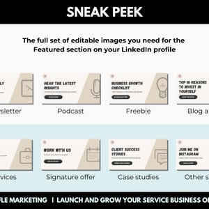 Linkedin Featured Section Images Editable Canva Template, Linkedin ...