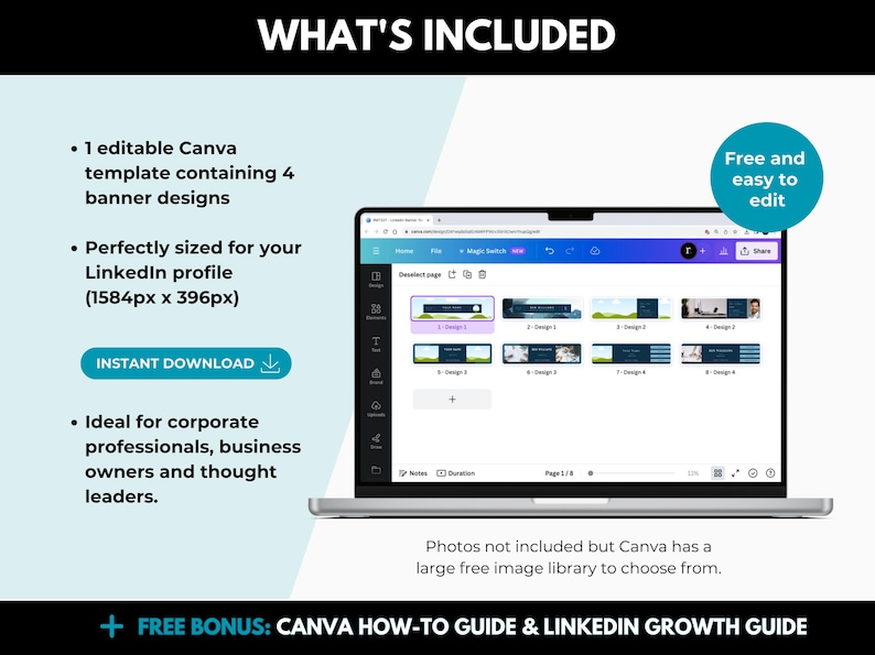 Linkedin Profile Banner Template, Linkedin Header Editable Canva ...