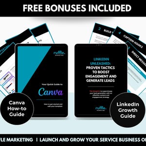 8 Linkedin Carousels Editable Canva Template, Blue Linkedin Ebook PDF ...