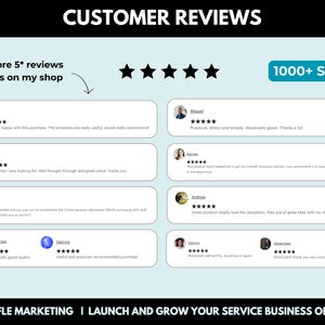 May include: A screenshot of a website with customer reviews for a product. The reviews are all positive and include five stars. The website also states that the product has over 1000 sales. The text on the website reads "See more 5* reviews like this on my shop" and "CUSTOMER REVIEWS".