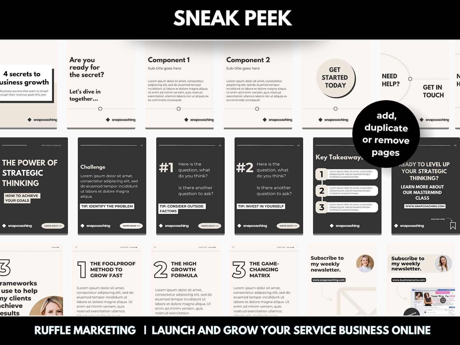 8 Linkedin Carousel Posts Editable Canva Template, Neutral Social Media ...