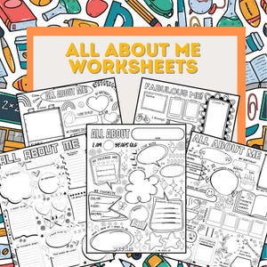 5 utskrivbara Allt om mig-arbetsblad - Perfekt för skolstart, isbrytare, klassrum