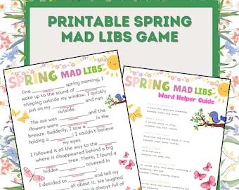Printable Spring Mad Libs Game