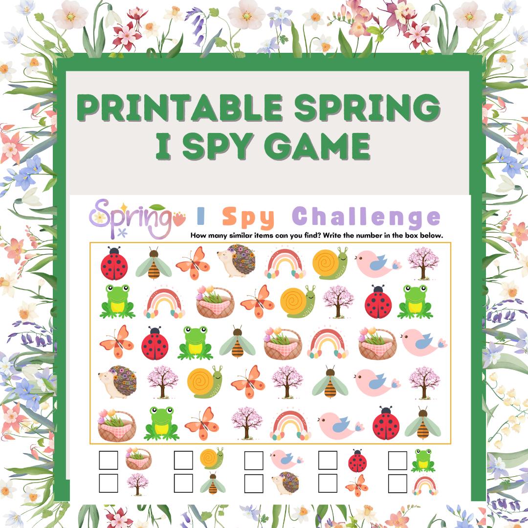 Printable Spring I Spy Game - Etsy