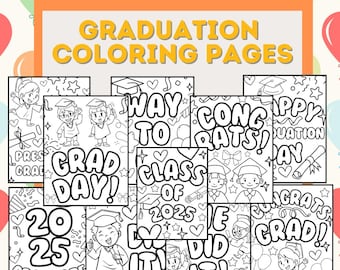 Printable Graduation Coloring Pages - 10 Coloring Sheets Included!