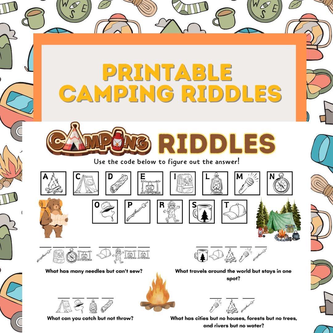Crack the Code With These Printable Camping Riddles - Etsy