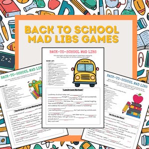 3 Printable Back to School Mad Libs Games - Practice Reading and Word Skills With LOL Fun