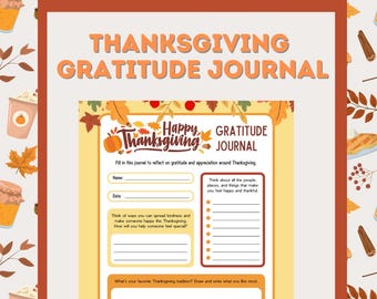 Printable Thanksgiving Gratitude Journal Page