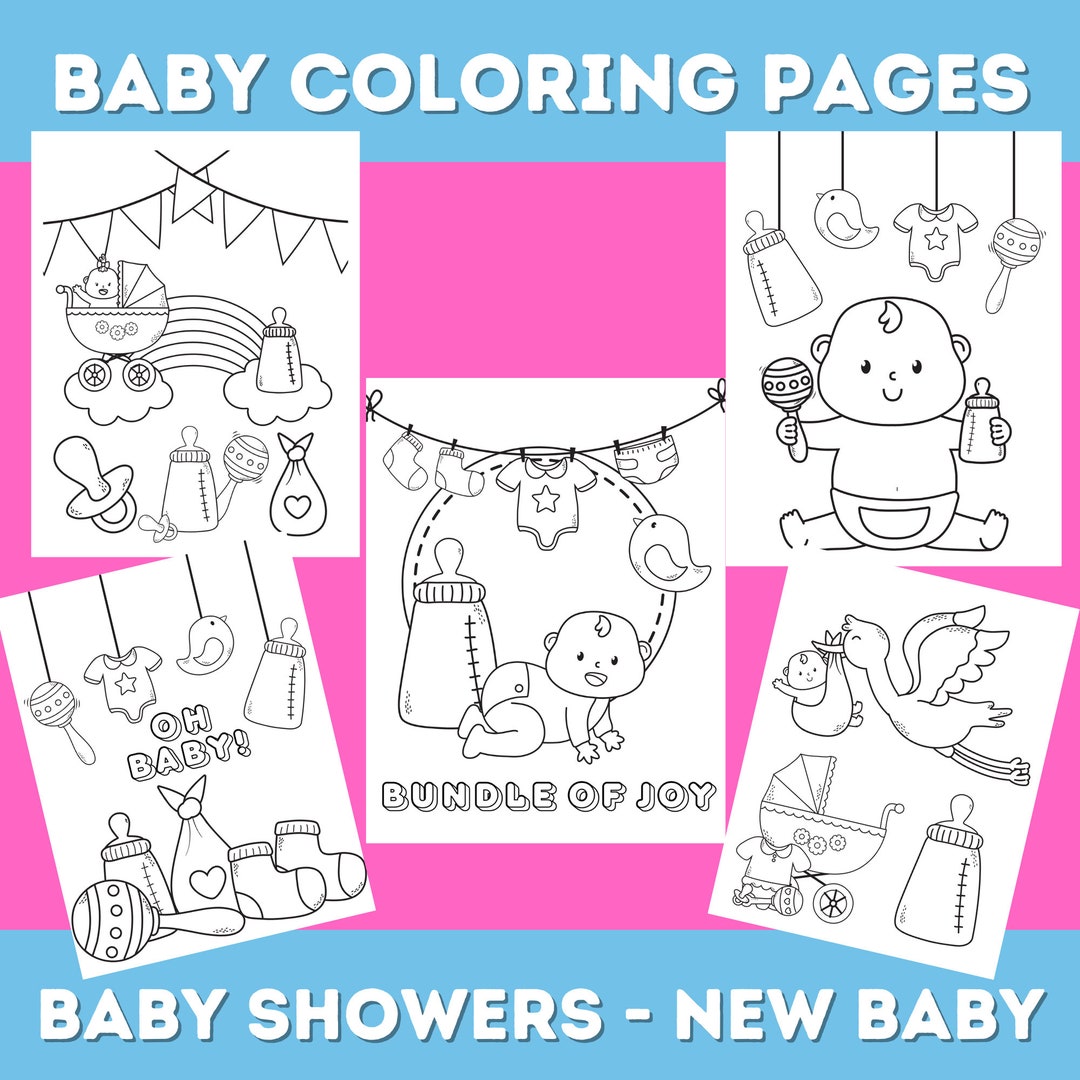 Baby Coloring Pages - Etsy