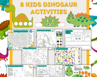 8 Printable Dinosaur Games, Activities and Coloring Pages
