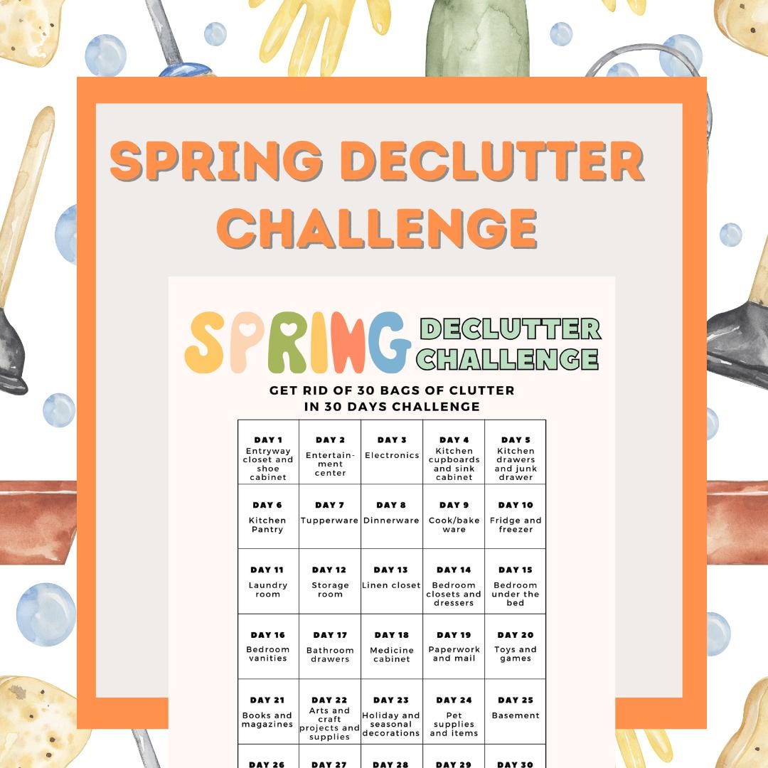 Spring Declutter Slogans 30 Day Spring Declutter Challenge - Etsy