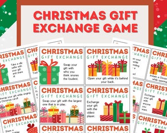 Printable Gift Exchange Card Game
