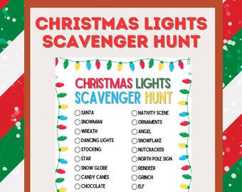 Printable Christmas Light Scavenger Hunt