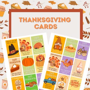Cute Printable Thanksgiving Greeting Cards