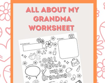 All About My Grandma Printable Worksheet & Coloring Page
