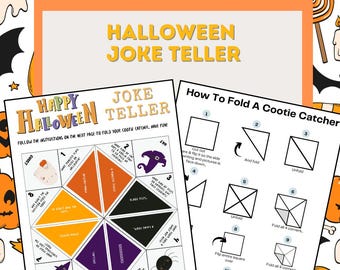 Printable Halloween Joke Teller Cootie Catcher Game