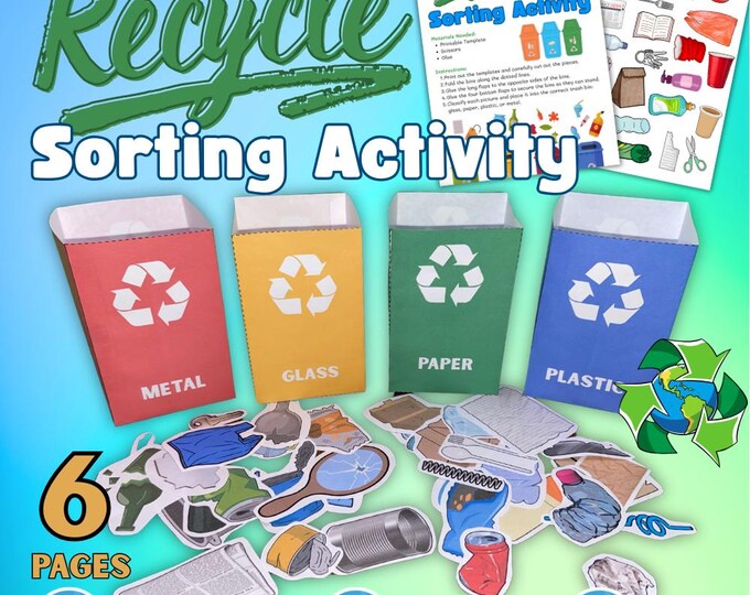 Recycle Sorting Activity + Recycling Poster | Earth Day PRINTABLE ...