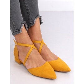 Yellow Flat Shoes Etsy UK