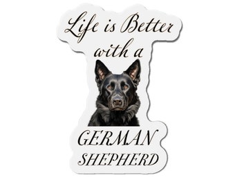 Magnet noir berger allemand
