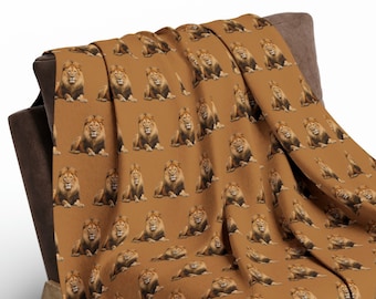 Lion Blanket - Arctic Fleece Animal Throw Blanket - Animal Lover Gift