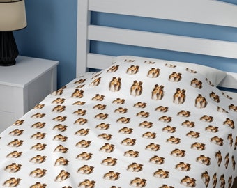 Rough Collie Velveteen Blanket - Plush Throw